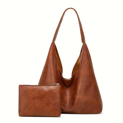 Messenger-Tasche aus Echtleder + Geldbörse aus Leder - Manz
