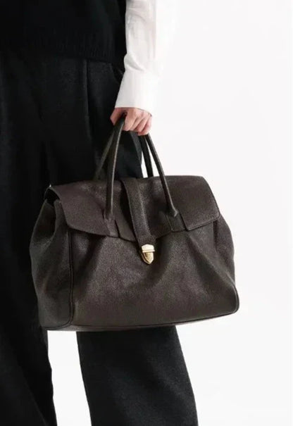 Tote-Tasche aus Echtleder Gabrielle