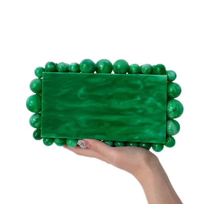 Clutch-Tasche aus Acryl in Marmoroptik
