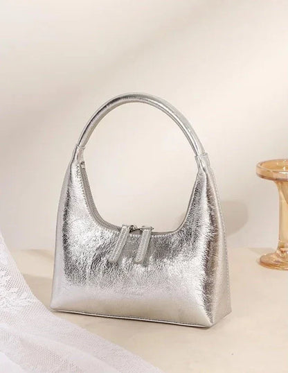 Baguette-Tasche aus Echtleder Aurora