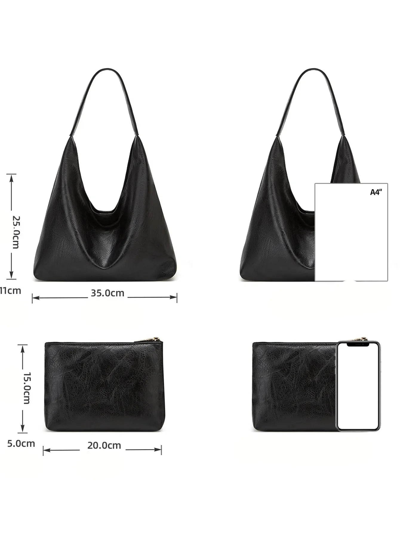 Messenger-Tasche aus Echtleder + Geldbörse aus Leder - Manz