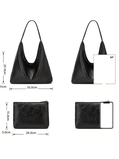 Messenger-Tasche aus Echtleder + Geldbörse aus Leder - Manz