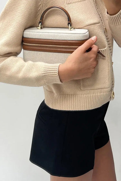 Umhängetasche Box Canva Fernanda