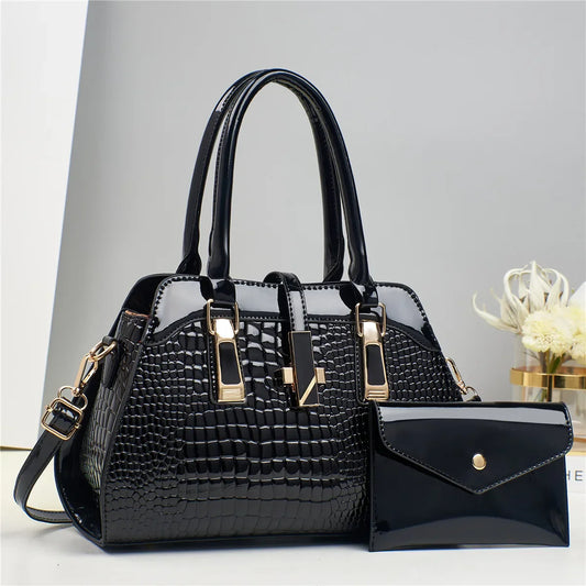 Set Tasche und Geldbörse aus Echtleder - Vian
