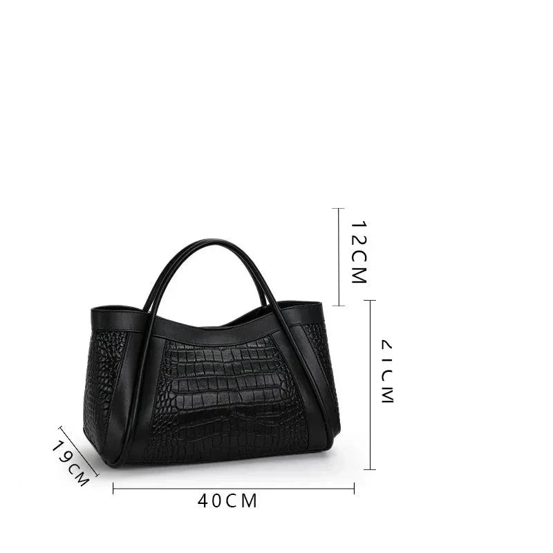 Mittlere Tasche aus Echtleder Chloe Croco