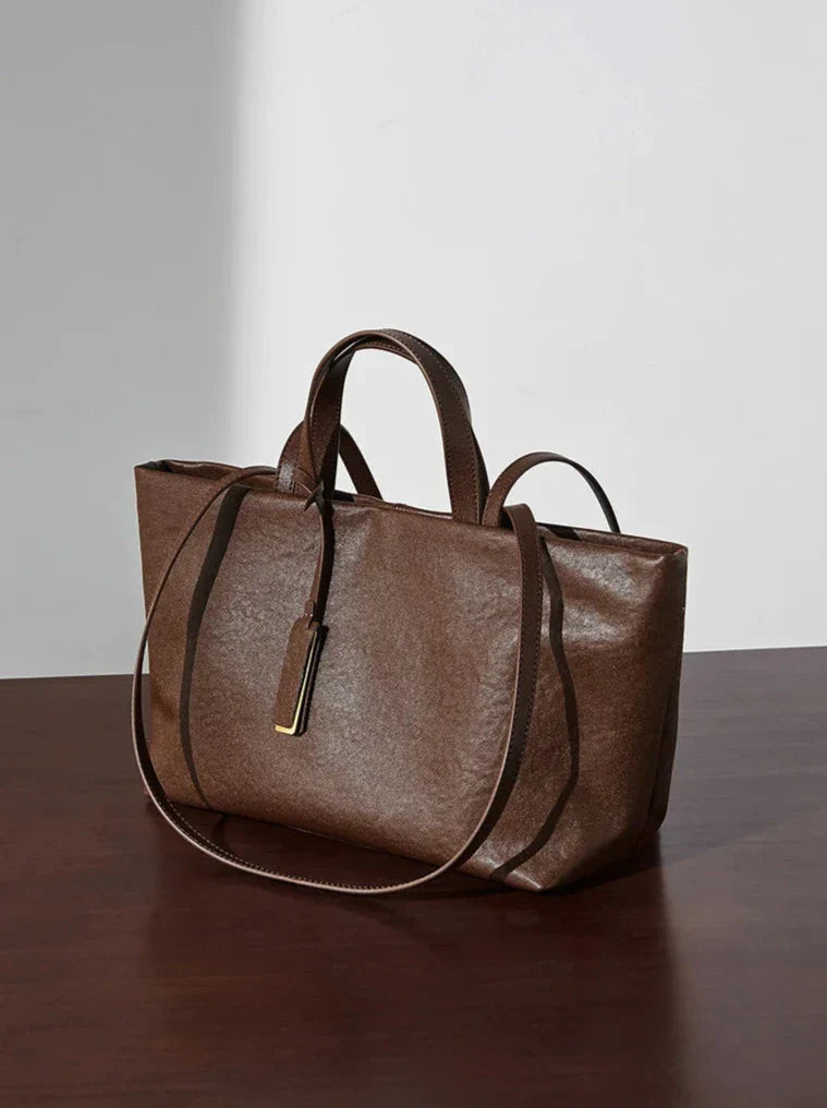 Tote-Tasche aus Echtleder Joana