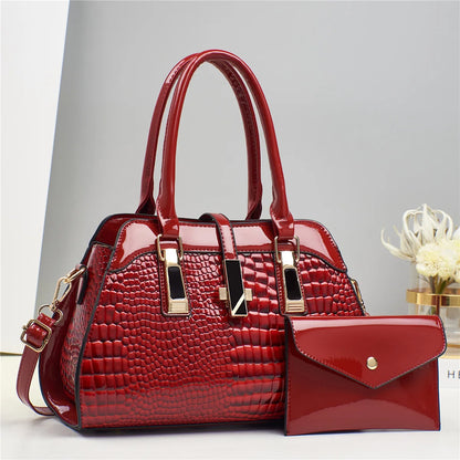 Set Tasche und Geldbörse aus Echtleder - Vian