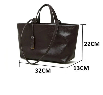 Tote-Tasche aus Echtleder Joana