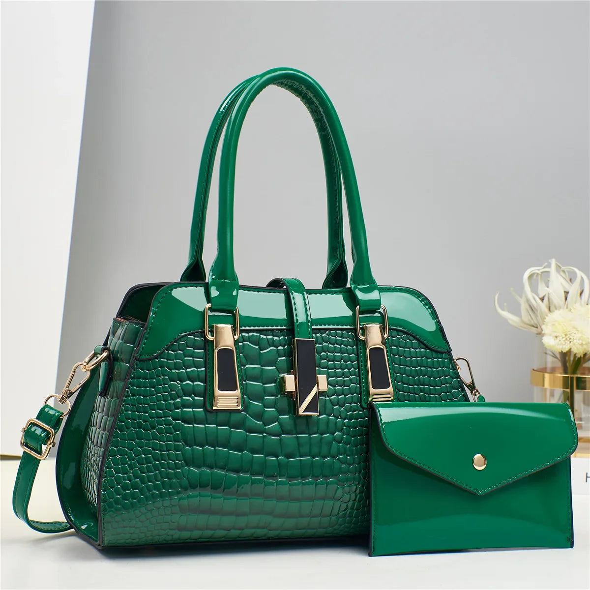 Set Tasche und Geldbörse aus Echtleder - Vian