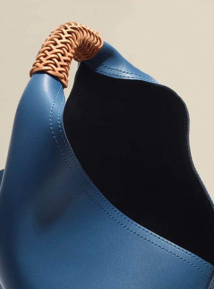 Große Shopper-Tasche aus Echtleder Rebeca