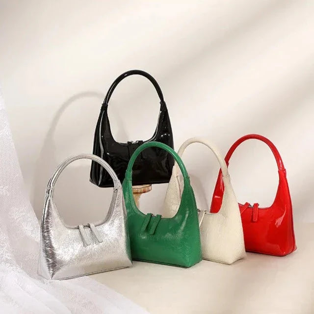 Baguette-Tasche aus Echtleder Aurora