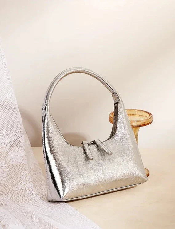 Baguette-Tasche aus Echtleder Aurora