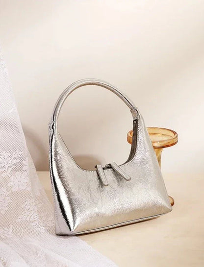 Baguette-Tasche aus Echtleder Aurora