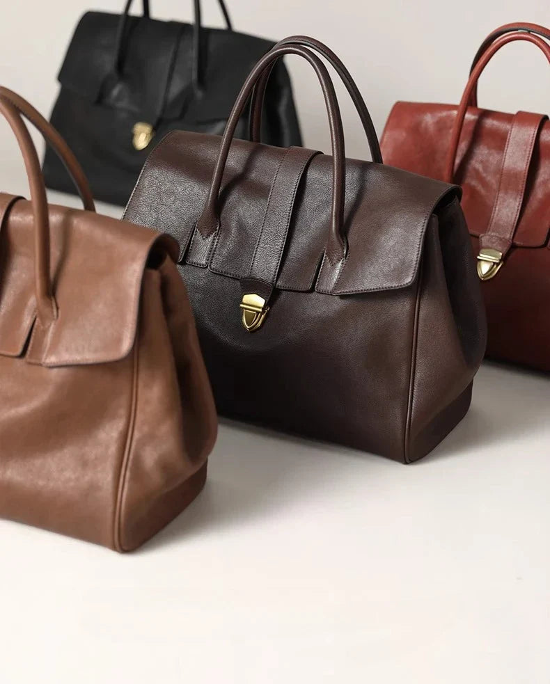 Tote-Tasche aus Echtleder Gabrielle