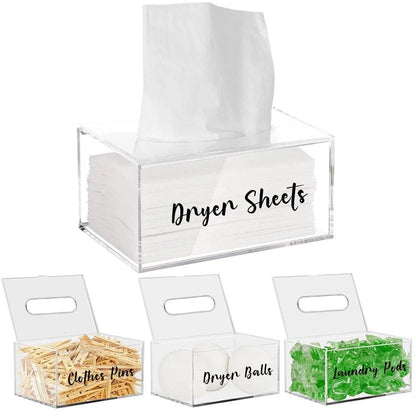 Airtight Laundry Detergent Dispenser Leak-Proof Refillable Empty Tank for Powder Softener Bleach Storage Container with Labels - Lily Depot