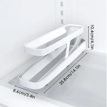 Automatic Rolling Design Egg Dispenser for Refrigerator Kitchen Tools Eggs Storage Box Space Saving Two Tiers Accessories Gadget - Lily Depot