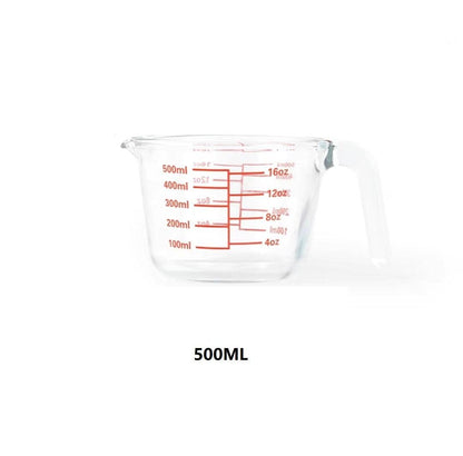 Bake measuring cup Thickened Tempered Glass Heat Resisting Creative Handle Egg Cake Cup Microwave Tool Kitchen Dining Accessorie - Lily Depot