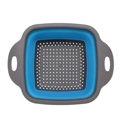 Basket Foldable Strainer Colander Collapsible Drainer Kitchen Storage Tool Silicone Folding Drain Basket Fruit Vegetable Washing - Lily Depot