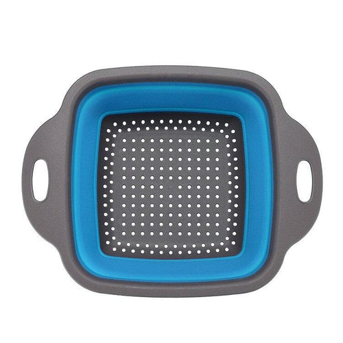 Basket Foldable Strainer Colander Collapsible Drainer Kitchen Storage Tool Silicone Folding Drain Basket Fruit Vegetable Washing - Lily Depot