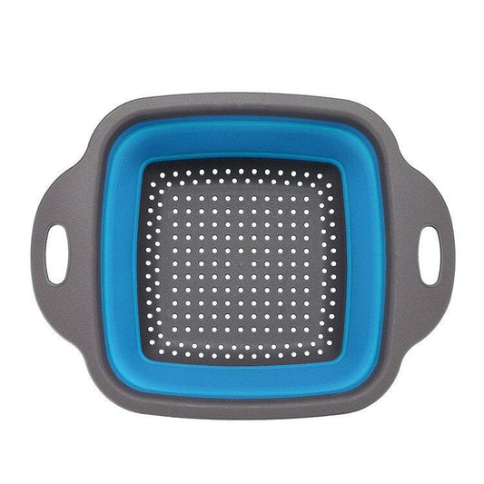 Basket Foldable Strainer Colander Collapsible Drainer Kitchen Storage Tool Silicone Folding Drain Basket Fruit Vegetable Washing - Lily Depot