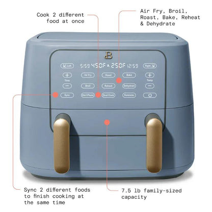 Beautiful 9QT TriZone Air Fryer, Drew Barrymore - Lily Depot