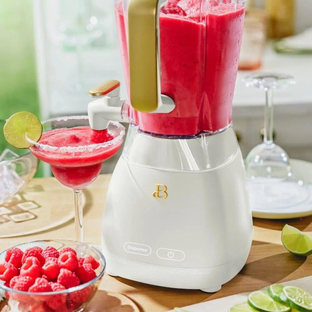 2023 New Beautiful Slush Crush 60 Oz 4-Speed Frozen Drink Maker, White Icing By Drew Barrymore - Lily Depot