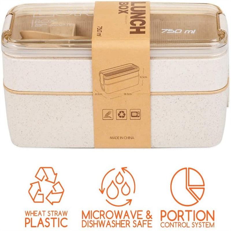 Bento Box Leakproof Lunch Containers Cute Lunch Boxes for Kids Chopsticks Dishwasher Microwave Safe Lunch Food Container - Lily Depot