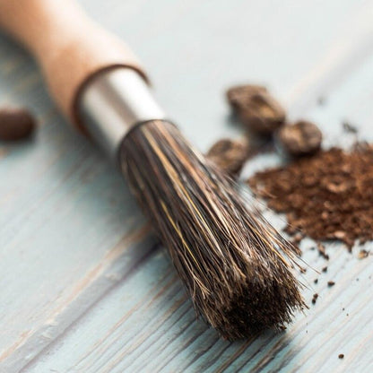 CAFEDE KONA wooden handle cleaning brush bristles Coffee grinder cleaning brush Desktop brush cafe bar household coffee brush - Lily Depot
