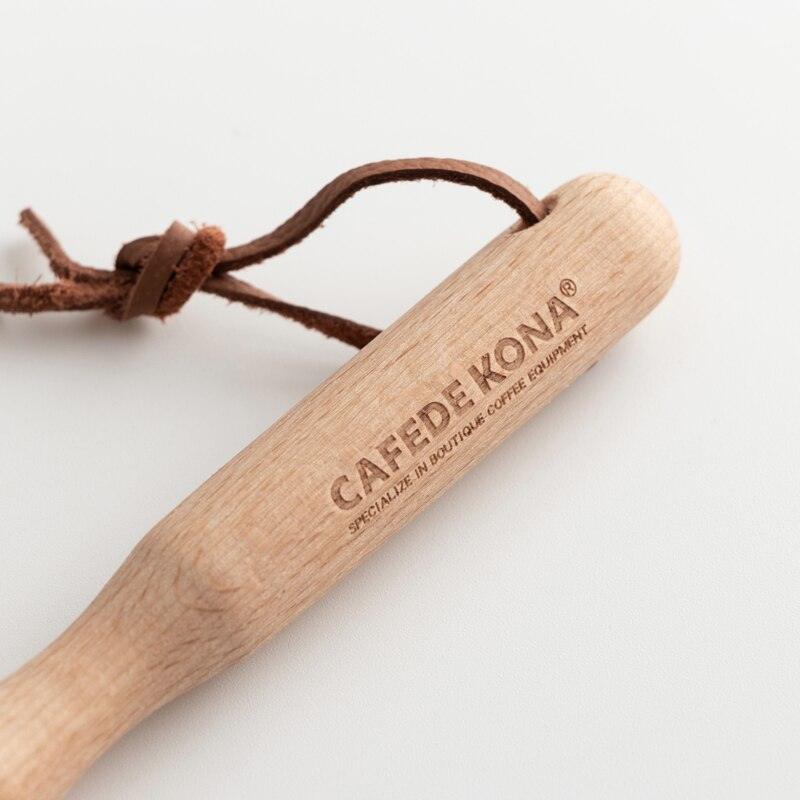CAFEDE KONA wooden handle cleaning brush bristles Coffee grinder cleaning brush Desktop brush cafe bar household coffee brush - Lily Depot