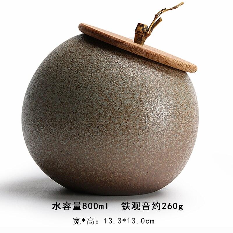 Ceramic Tea Caddy Sealed Jar Stoneware Storage Box Food Container Storage Tank Tea Box Tea Organizer Candy Jar Decorative Jars - Lily Depot