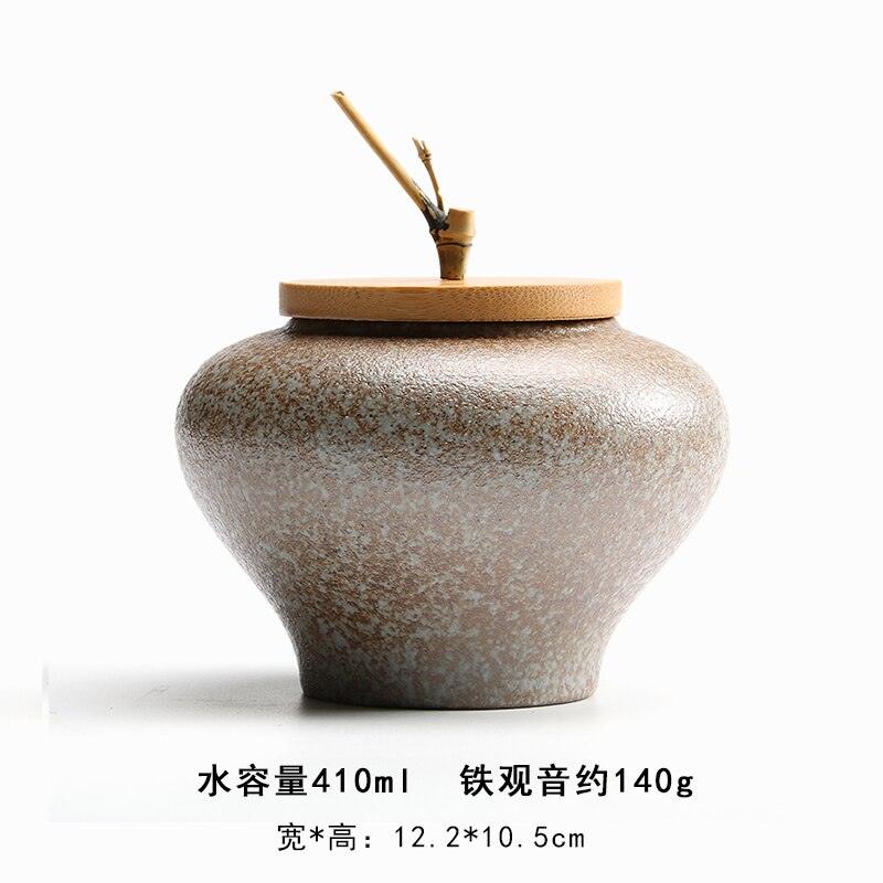 Ceramic Tea Caddy Sealed Jar Stoneware Storage Box Food Container Storage Tank Tea Box Tea Organizer Candy Jar Decorative Jars - Lily Depot