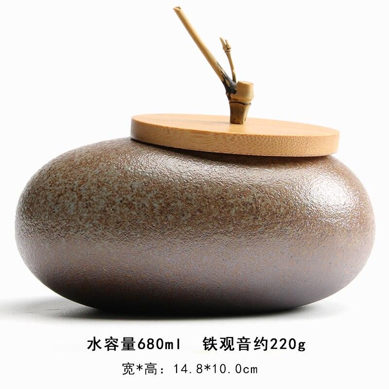 Ceramic Tea Caddy Sealed Jar Stoneware Storage Box Food Container Storage Tank Tea Box Tea Organizer Candy Jar Decorative Jars - Lily Depot