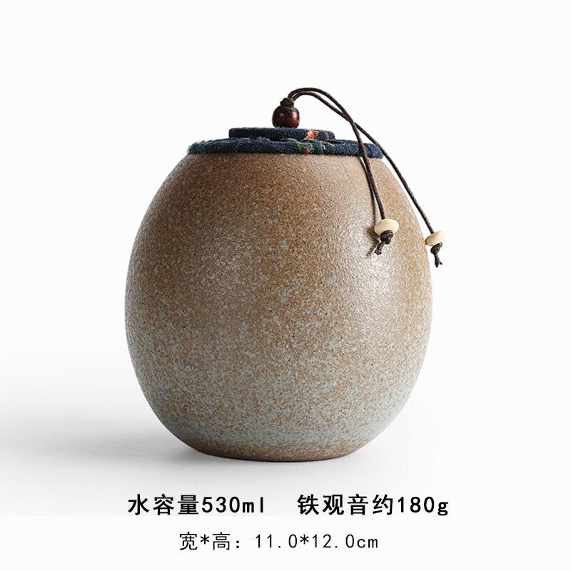 Ceramic Tea Caddy Sealed Jar Stoneware Storage Box Food Container Storage Tank Tea Box Tea Organizer Candy Jar Decorative Jars - Lily Depot