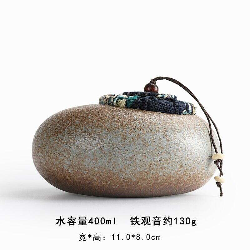 Ceramic Tea Caddy Sealed Jar Stoneware Storage Box Food Container Storage Tank Tea Box Tea Organizer Candy Jar Decorative Jars - Lily Depot