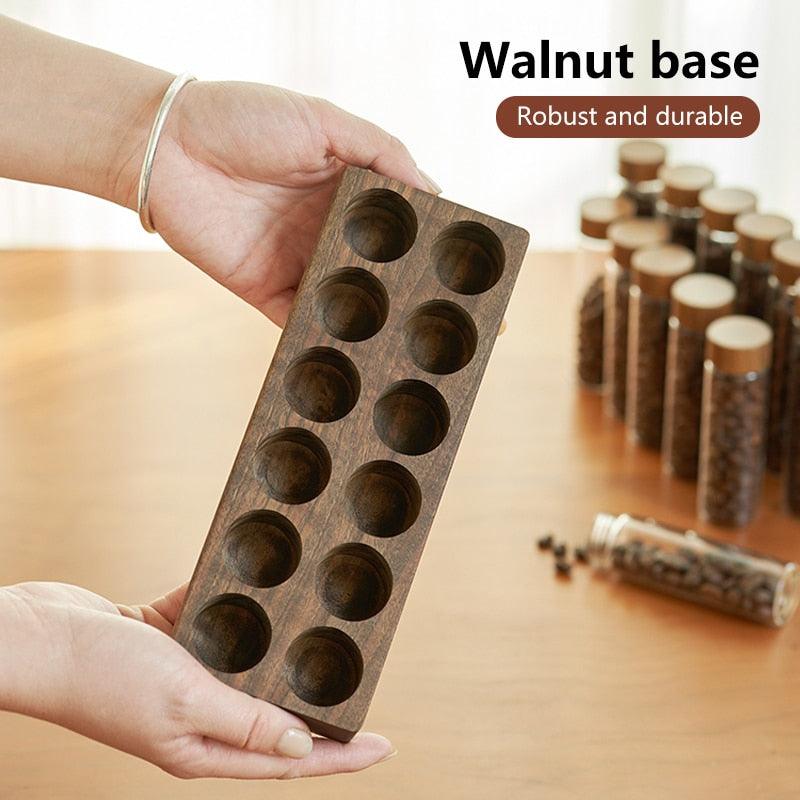 Coffee Beans Storage Container Tube Display Rack Tea Bottle Glass Single Dose Espresso Accessory Coffeware Set Barista Tool Gift - Lily Depot
