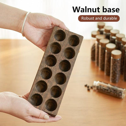 Coffee Beans Storage Container Tube Display Rack Tea Bottle Glass Single Dose Espresso Accessory Coffeware Set Barista Tool Gift - Lily Depot
