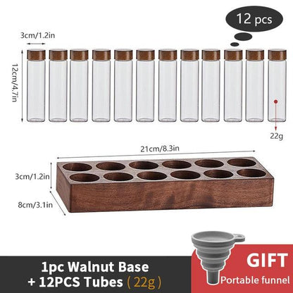 Coffee Beans Storage Container Tube Display Rack Tea Bottle Glass Single Dose Espresso Accessory Coffeware Set Barista Tool Gift - Lily Depot