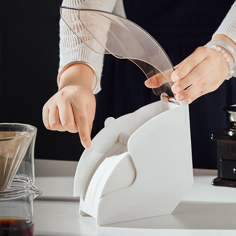 Coffee Filter Container 60° Hand Drip Coffee Filter Paper Holder Storage Rack Cone Coffee Accessories Pour Over Stand Decorative - Lily Depot