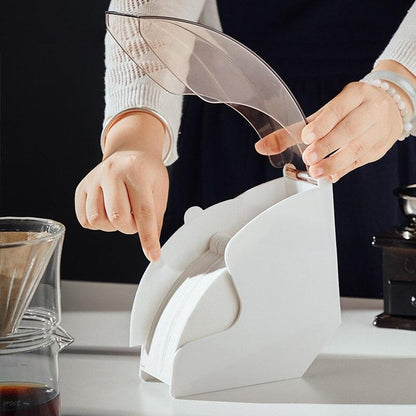 Coffee Filter Container 60° Hand Drip Coffee Filter Paper Holder Storage Rack Cone Coffee Accessories Pour Over Stand Decorative - Lily Depot