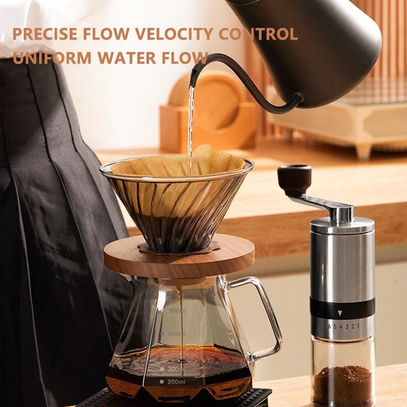 Coffee Set Coffee Accessories Manual Grinder Mill Glass Pot with Filter Dripper Gooseneck Kettle Specialized BaristaSet - Lily Depot