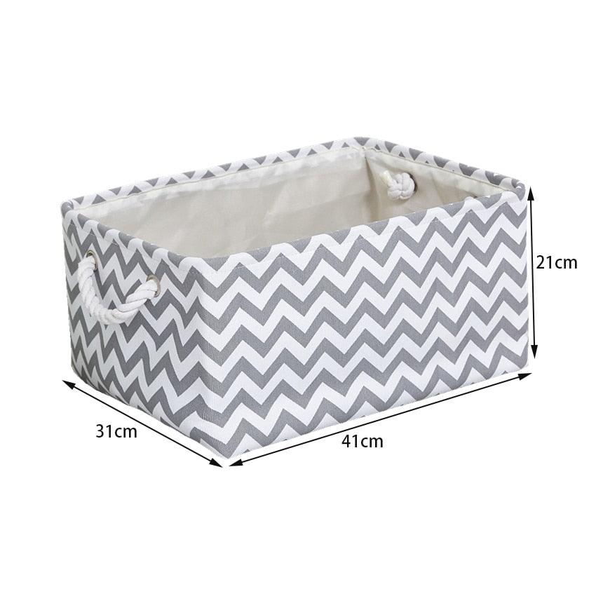 Cotton Linen Folding Storage Baskets Kids Toys Organizer Clothes and Sundries Storage Box Cabinet Storage Bag Laundry Basket - Lily Depot
