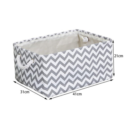 Cotton Linen Folding Storage Baskets Kids Toys Organizer Clothes and Sundries Storage Box Cabinet Storage Bag Laundry Basket - Lily Depot