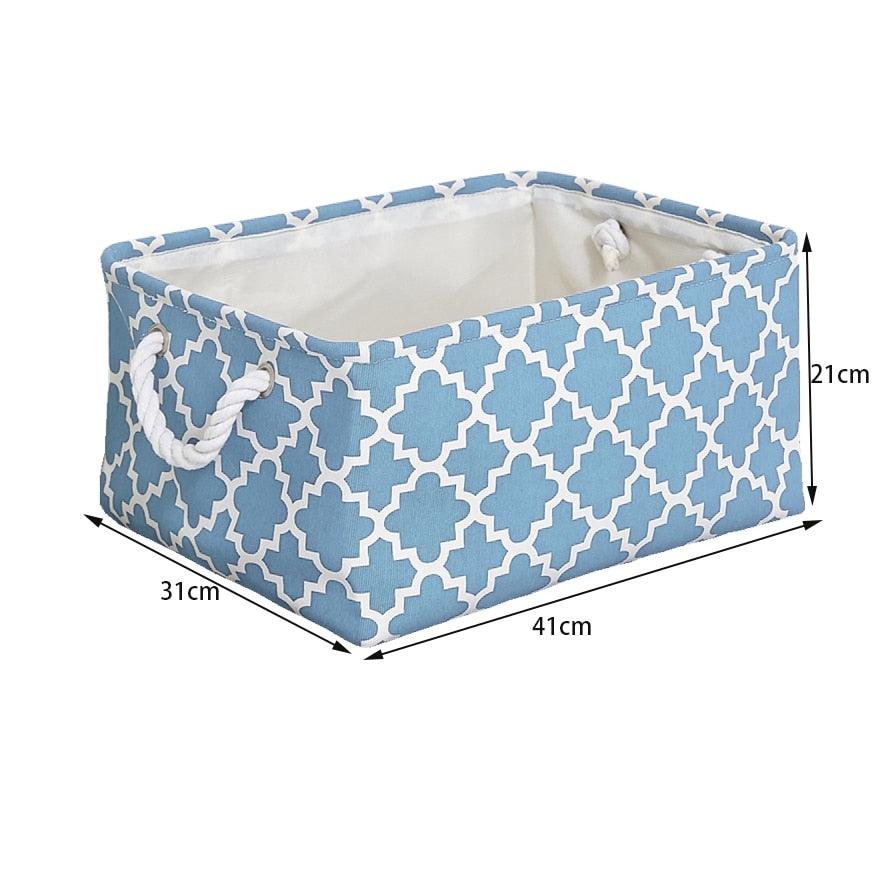 Cotton Linen Folding Storage Baskets Kids Toys Organizer Clothes and Sundries Storage Box Cabinet Storage Bag Laundry Basket - Lily Depot