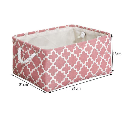 Cotton Linen Folding Storage Baskets Kids Toys Organizer Clothes and Sundries Storage Box Cabinet Storage Bag Laundry Basket - Lily Depot