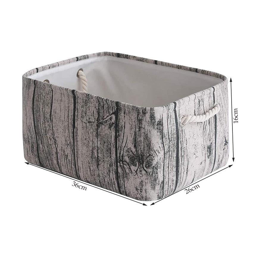 Cotton Linen Folding Storage Baskets Kids Toys Organizer Clothes and Sundries Storage Box Cabinet Storage Bag Laundry Basket - Lily Depot