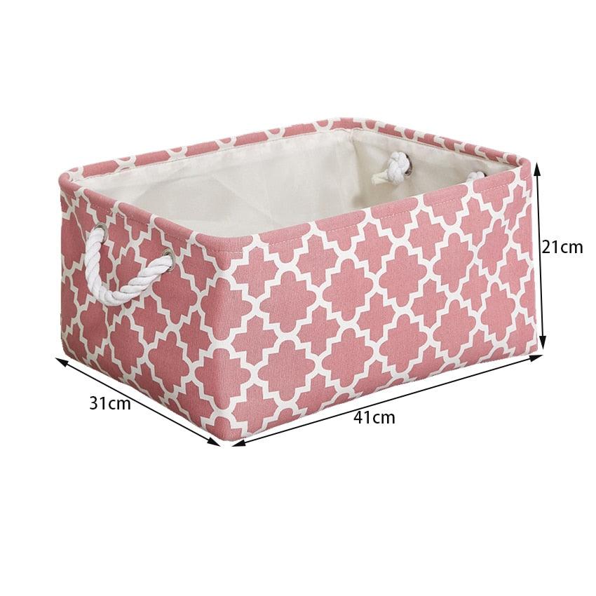 Cotton Linen Folding Storage Baskets Kids Toys Organizer Clothes and Sundries Storage Box Cabinet Storage Bag Laundry Basket - Lily Depot