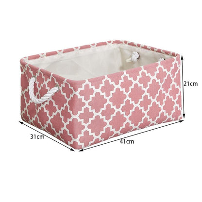 Cotton Linen Folding Storage Baskets Kids Toys Organizer Clothes and Sundries Storage Box Cabinet Storage Bag Laundry Basket - Lily Depot
