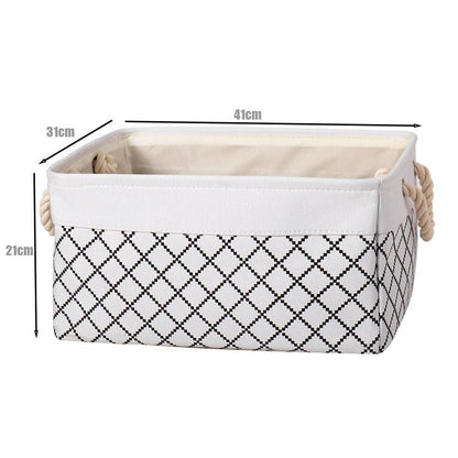 Cotton Linen Folding Storage Baskets Kids Toys Organizer Clothes and Sundries Storage Box Cabinet Storage Bag Laundry Basket - Lily Depot