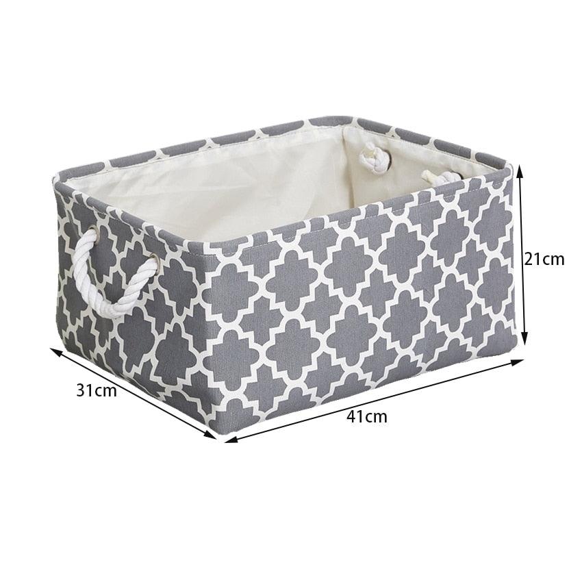 Cotton Linen Folding Storage Baskets Kids Toys Organizer Clothes and Sundries Storage Box Cabinet Storage Bag Laundry Basket - Lily Depot