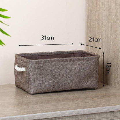 Cotton Linen Folding Storage Baskets Kids Toys Organizer Clothes and Sundries Storage Box Cabinet Storage Bag Laundry Basket - Lily Depot